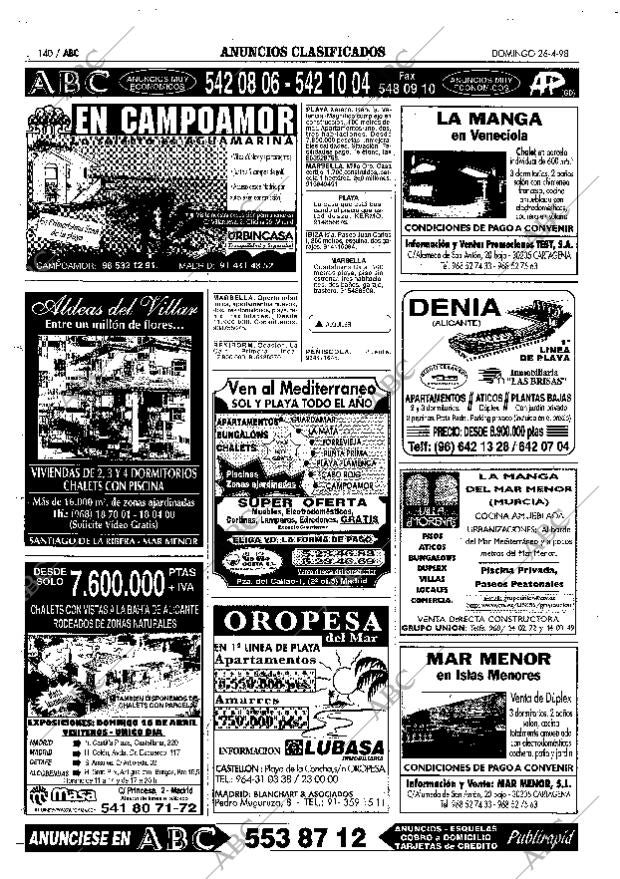 ABC MADRID 26-04-1998 página 140
