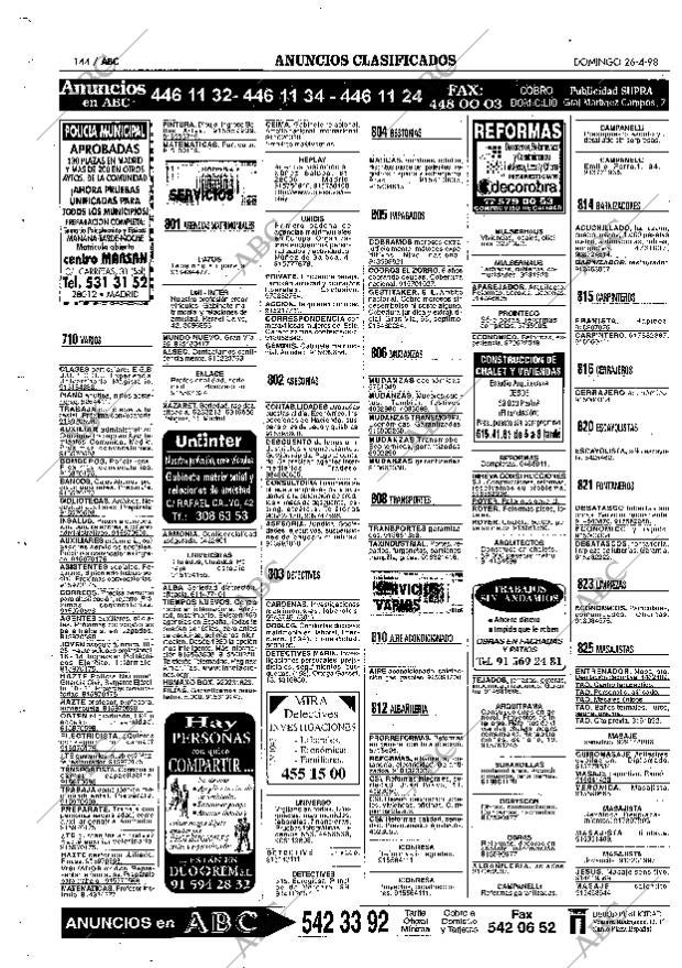 ABC MADRID 26-04-1998 página 144