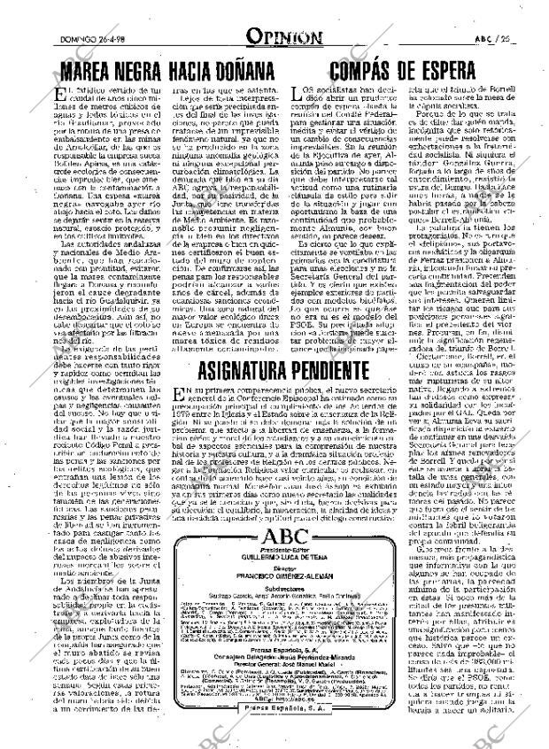 ABC MADRID 26-04-1998 página 25