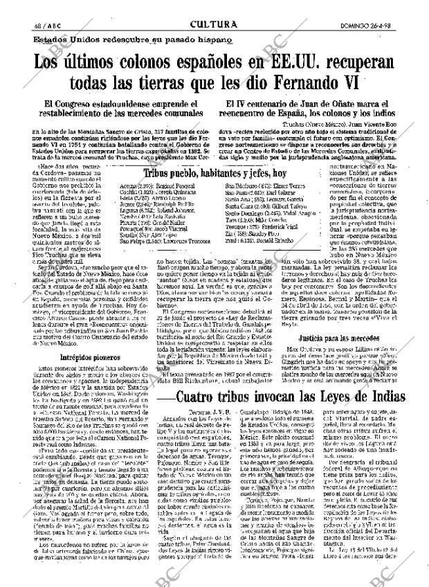 ABC MADRID 26-04-1998 página 68