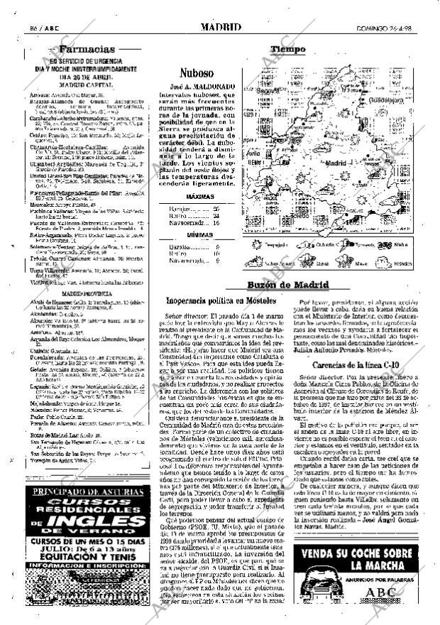 ABC MADRID 26-04-1998 página 86