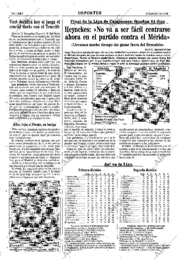 ABC MADRID 26-04-1998 página 94