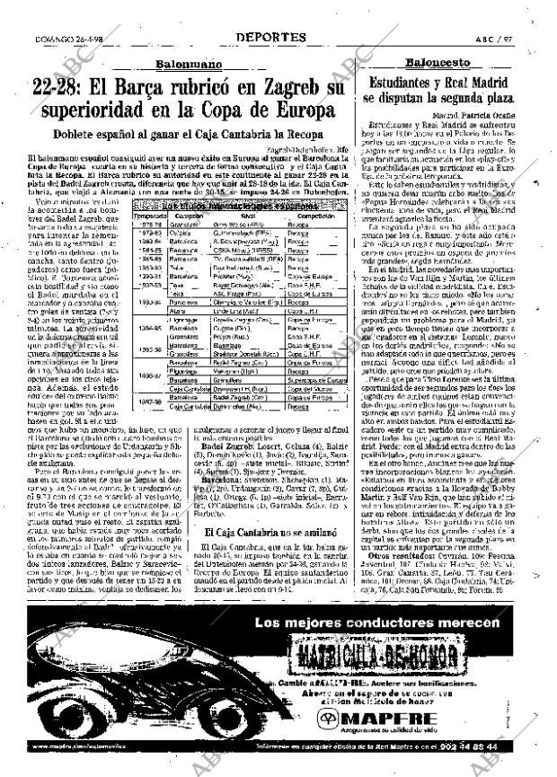 ABC MADRID 26-04-1998 página 97