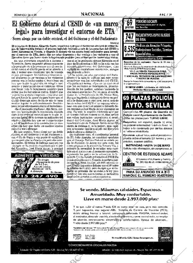 ABC SEVILLA 26-04-1998 página 39