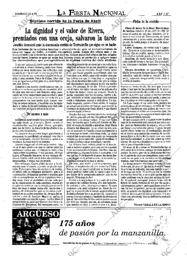 ABC SEVILLA 26-04-1998 página 67