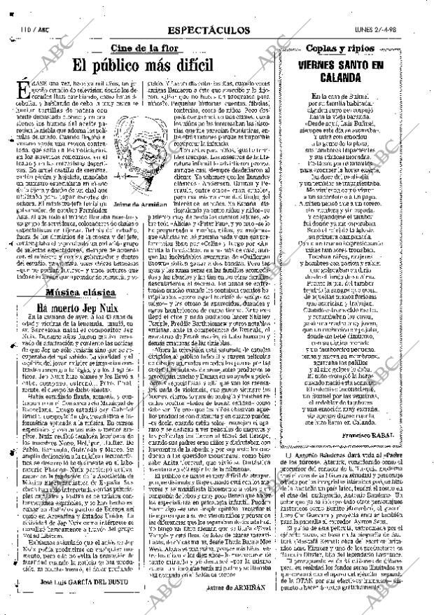 ABC MADRID 27-04-1998 página 110