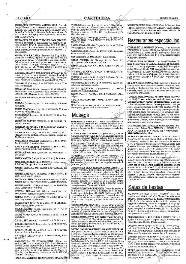 ABC MADRID 27-04-1998 página 116