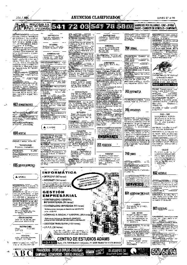 ABC MADRID 27-04-1998 página 136