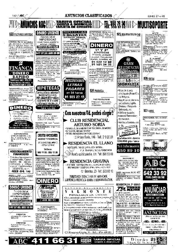 ABC MADRID 27-04-1998 página 142