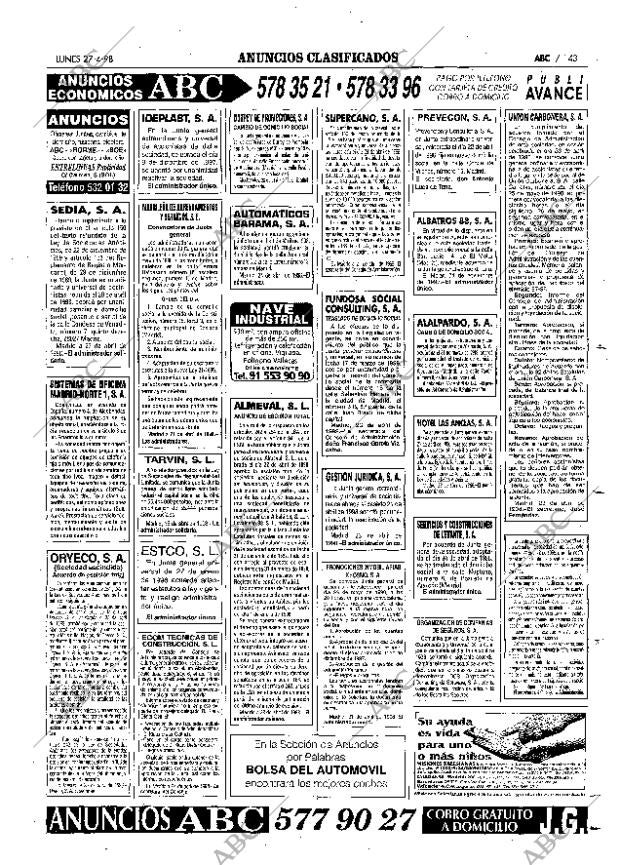 ABC MADRID 27-04-1998 página 143