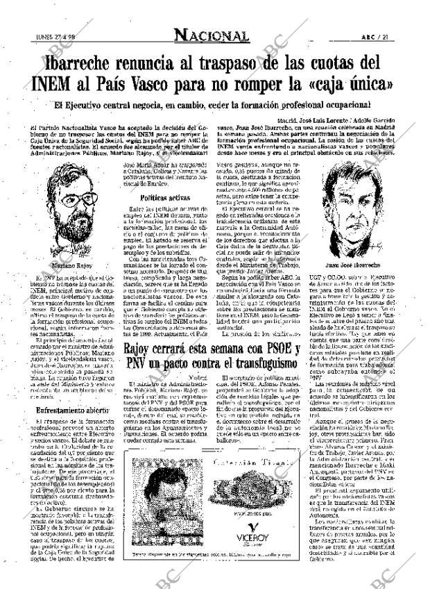 ABC MADRID 27-04-1998 página 21