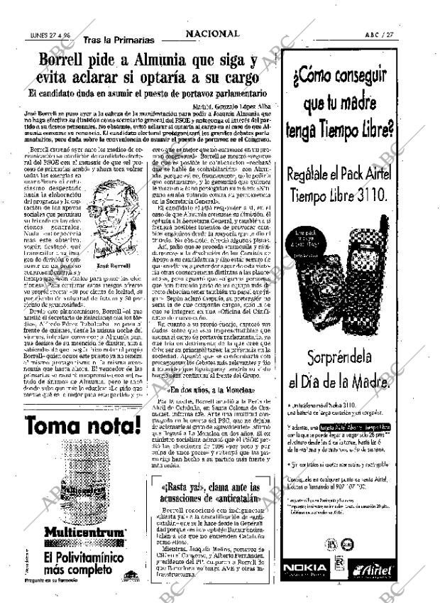 ABC MADRID 27-04-1998 página 27
