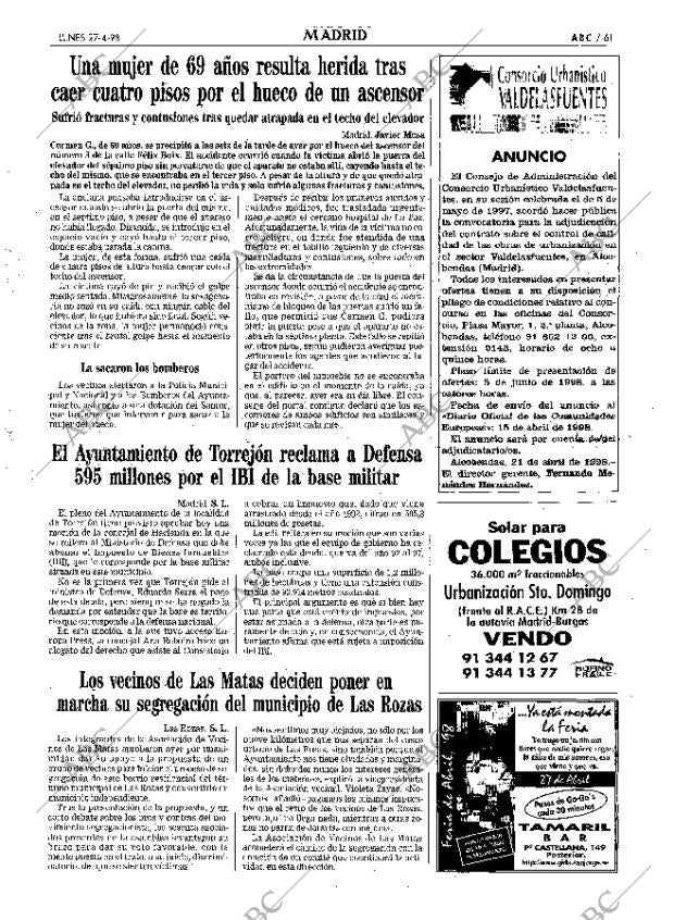 ABC MADRID 27-04-1998 página 61