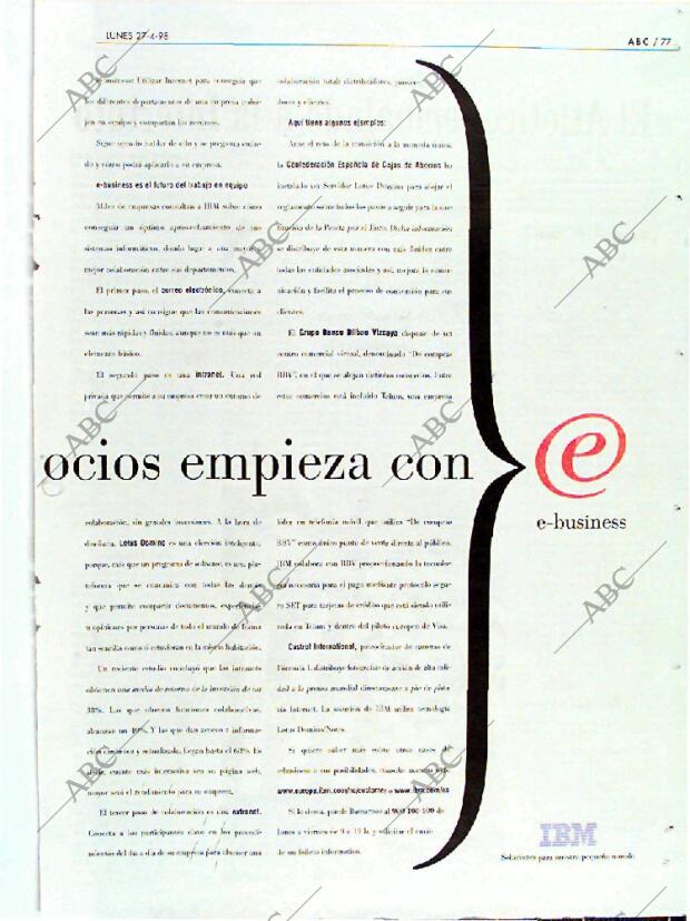 ABC MADRID 27-04-1998 página 77
