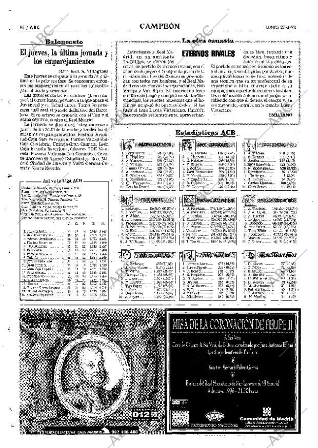 ABC MADRID 27-04-1998 página 98