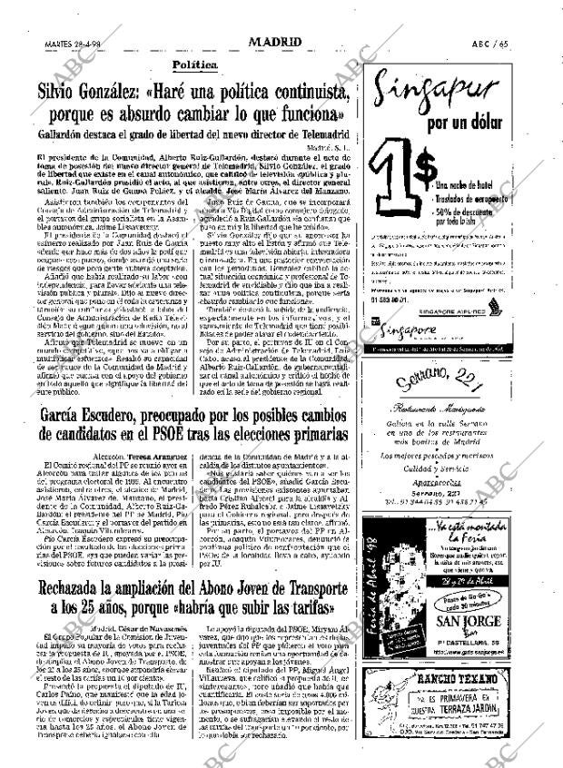 ABC MADRID 28-04-1998 página 65