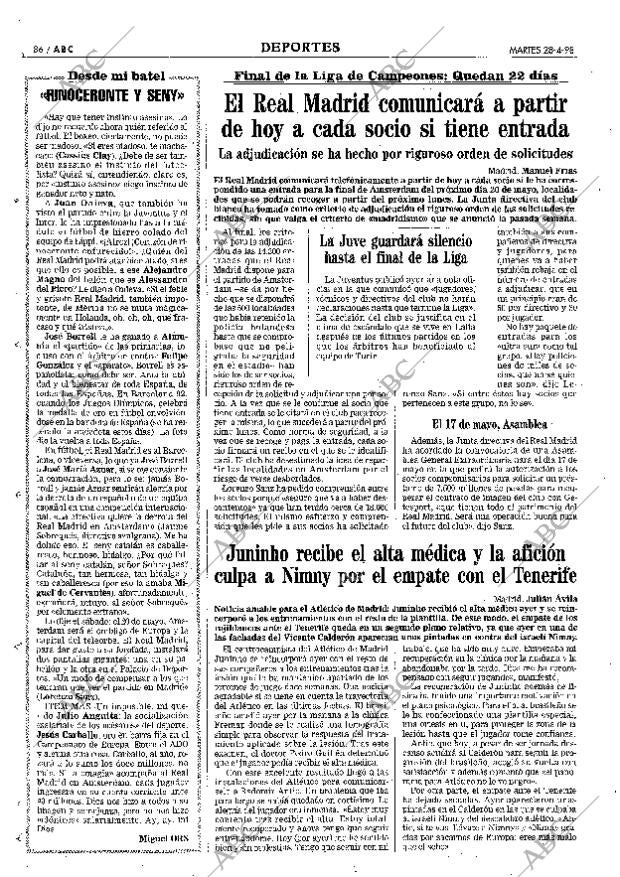 ABC MADRID 28-04-1998 página 86