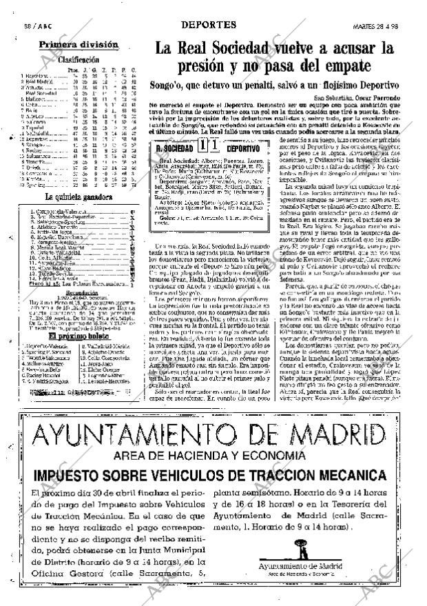 ABC MADRID 28-04-1998 página 88