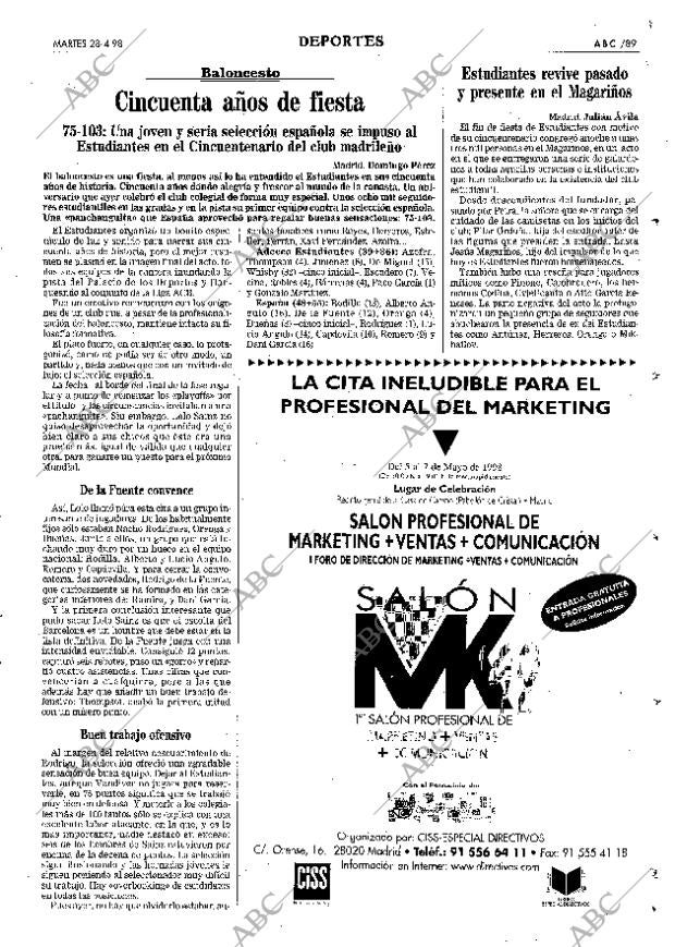 ABC MADRID 28-04-1998 página 89