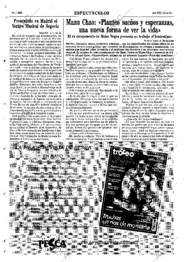 ABC MADRID 28-04-1998 página 94