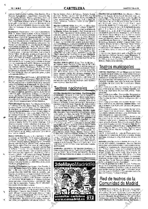 ABC MADRID 28-04-1998 página 98
