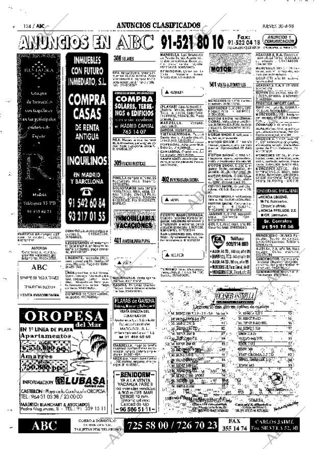 ABC MADRID 30-04-1998 página 124