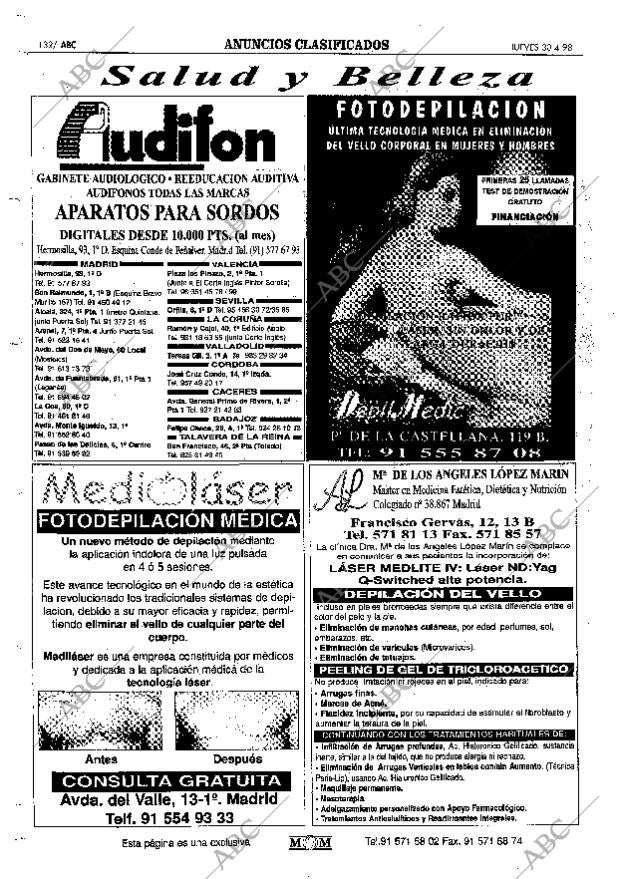 ABC MADRID 30-04-1998 página 132