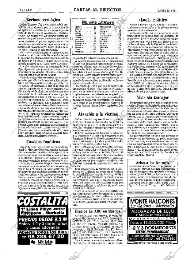 ABC MADRID 30-04-1998 página 14