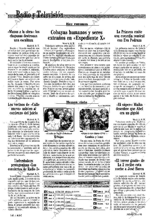 ABC MADRID 30-04-1998 página 140