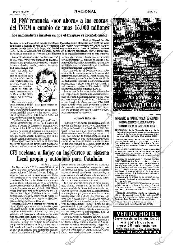 ABC MADRID 30-04-1998 página 21