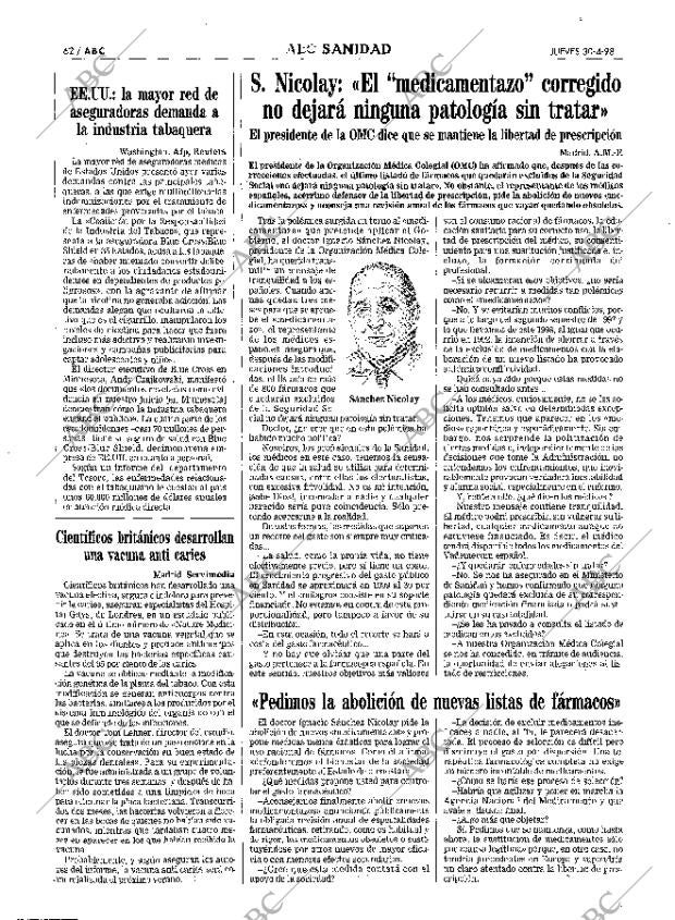 ABC MADRID 30-04-1998 página 62
