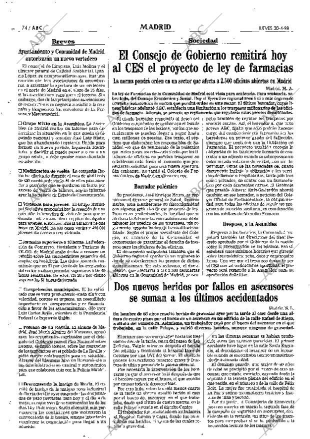ABC MADRID 30-04-1998 página 74