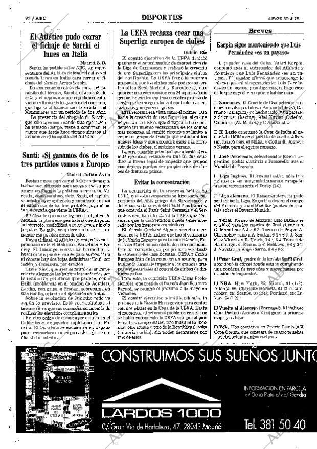 ABC MADRID 30-04-1998 página 92