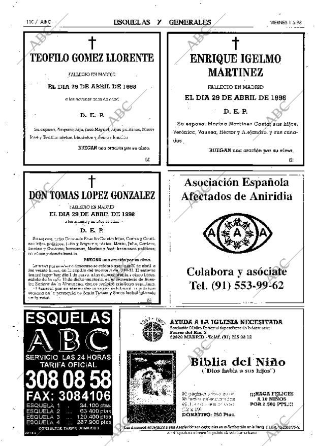 ABC MADRID 01-05-1998 página 110