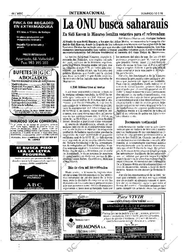 ABC MADRID 10-05-1998 página 44