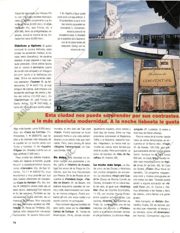 BLANCO Y NEGRO MADRID 10-05-1998 página 74