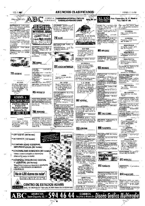 ABC MADRID 11-05-1998 página 132
