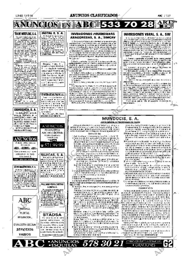 ABC MADRID 11-05-1998 página 139