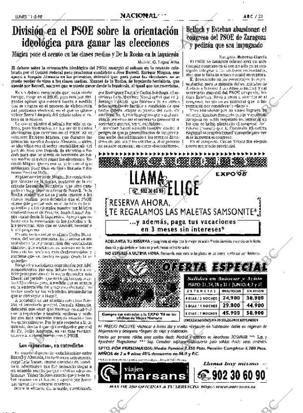 ABC MADRID 11-05-1998 página 23