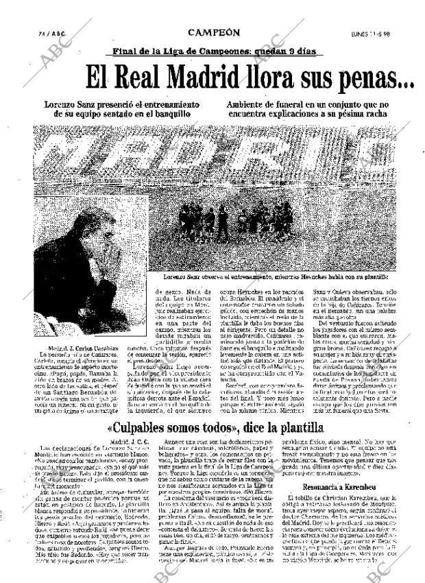 ABC MADRID 11-05-1998 página 74