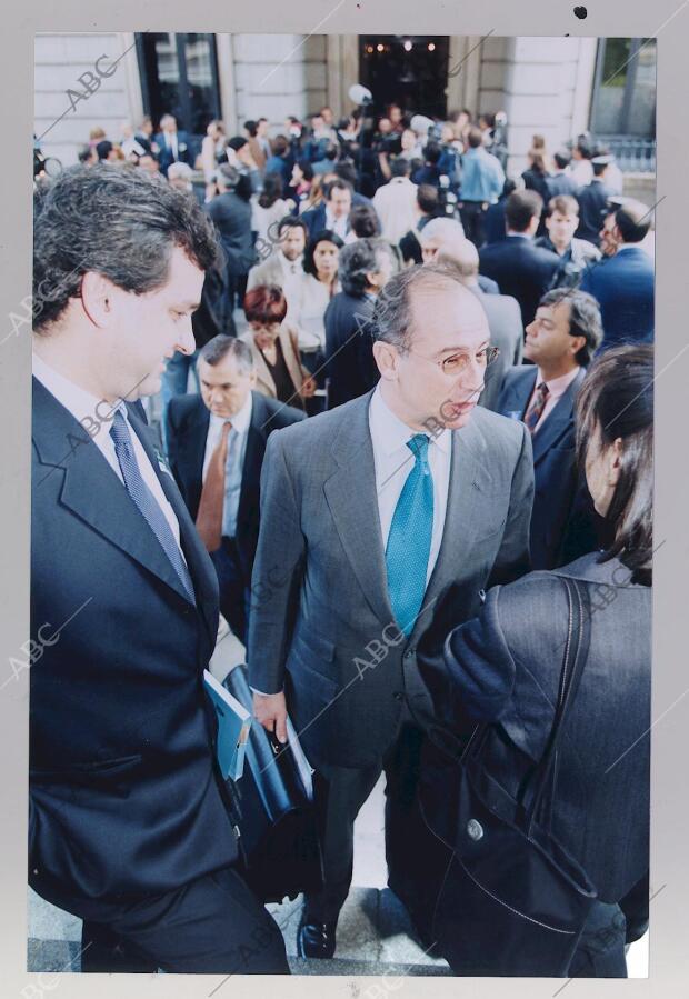 A su Llegada para asistir al debate