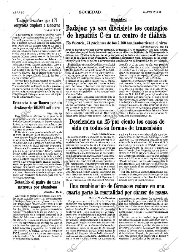 ABC MADRID 12-05-1998 página 62