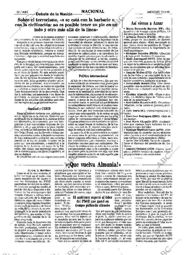 ABC MADRID 13-05-1998 página 20