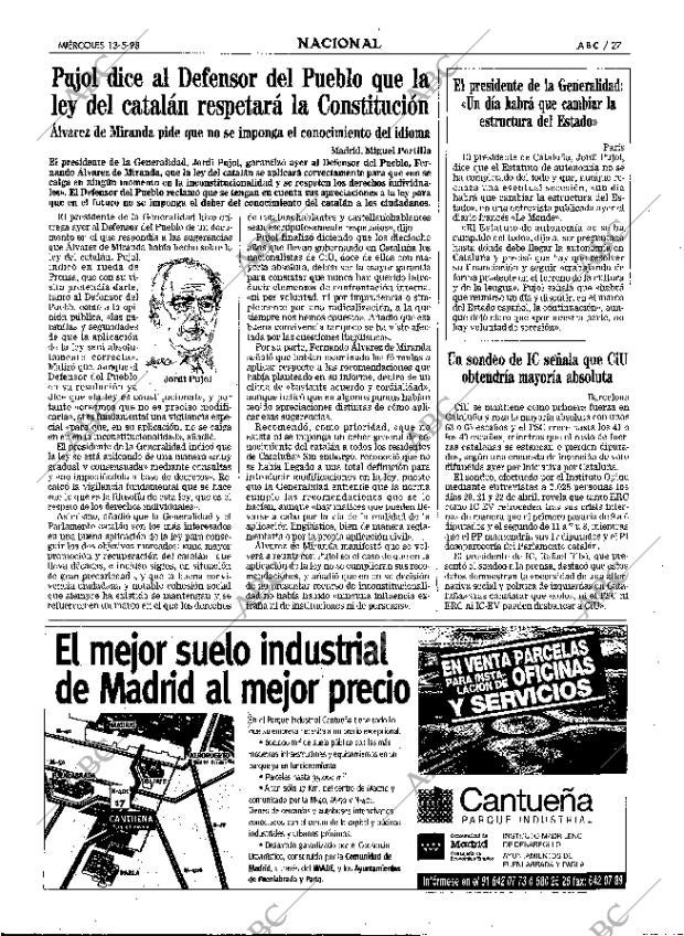 ABC MADRID 13-05-1998 página 27