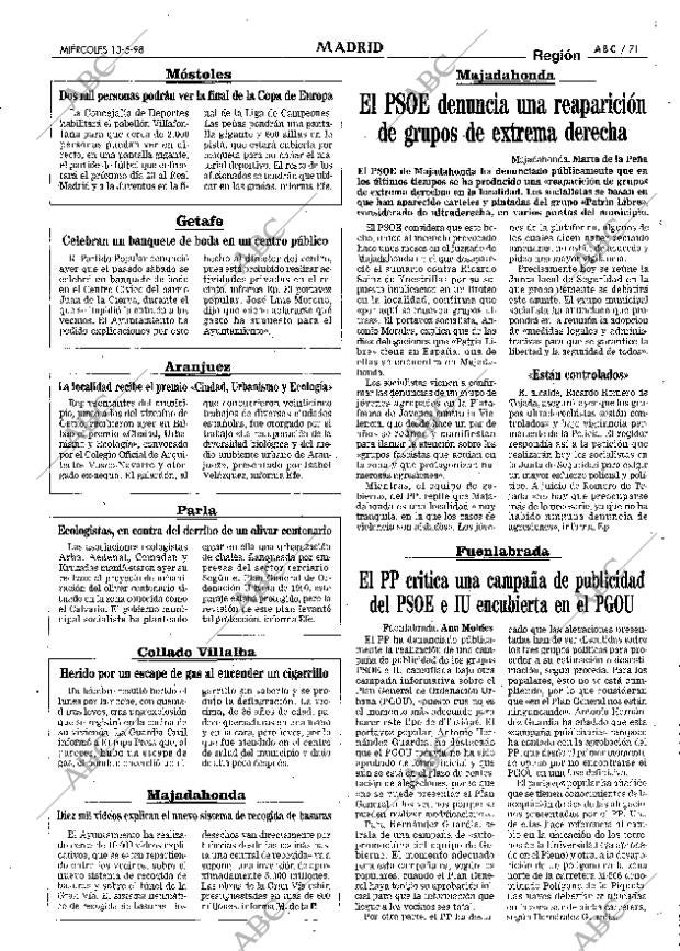 ABC MADRID 13-05-1998 página 71