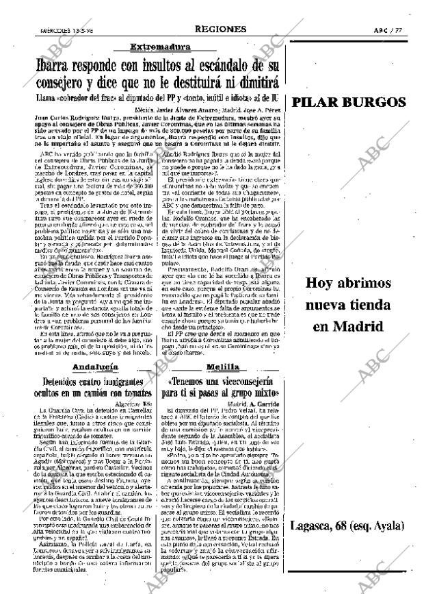 ABC MADRID 13-05-1998 página 77