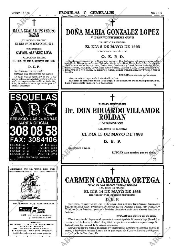 ABC MADRID 15-05-1998 página 113