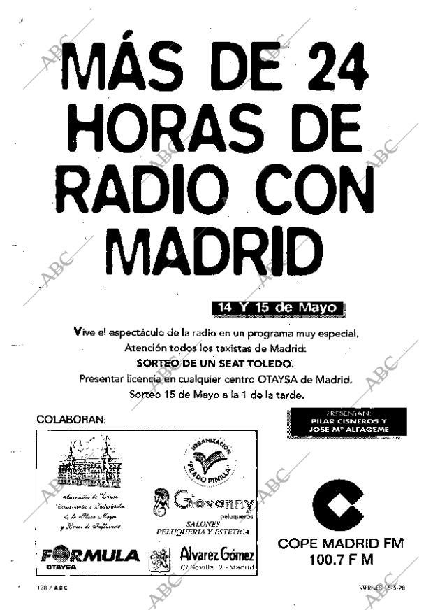 ABC MADRID 15-05-1998 página 138