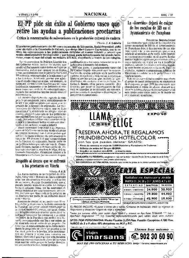 ABC MADRID 15-05-1998 página 27