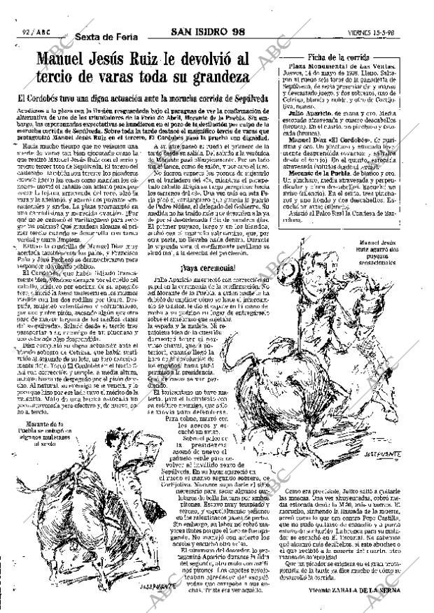 ABC MADRID 15-05-1998 página 92